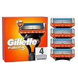 Gillette Fusion 5 Rasierklingen, 4 Ersatzklingen für Nassrasierer Herren mit 5-fach Klinge