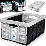 Klappbox 45 L faltbare Einkaufskiste klappbar und stapelbar Transportbox 54 x 40 x 26 cm