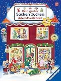 Mein großer Sachen suchen Adventskalender, dekorativer Aufstellkalender ab 2 Jahren: Mit 24 Pappbilderbüchern