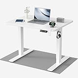 Airfish Höhenverstellbarer Schreibtisch 80x60cm, Kinder Schreibtisch Höhenverstellbar Elektrischer mit Memory-Funktion, Bürotisch Höhenverstellbar für Home Office Steh-Sitz Tisch Standing Desk Weiß