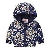 Regenjacke Kinder Dünne Blume Druck Übergangsjacke Winterjacke Jungen Wanderjacke Softshelljacke Kinder Jungen Mädchen Regenmantel Winddichte Windbreaker Jacke Mädchen Jacken Junge Teenager Winter