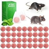Stinktier-Abwehrmittel & Mäuse Vertreiben, 36 Stück Giftfreie Rattengift Mäuseköder, Rattenabwehr Mäusegift- Natürliche Pfefferminzöl, Extra Stark Anti Spinnen, Rattenabwehr, Ameisen für Garten
