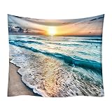 Luckywaqng Hängeampeln Für Pflanzen Yirtree Art Sea Large Canvas Prints Wall Art Beach Frameless Pictures Paintings for Living Room Bedroom Home Decorations Windspiel Draußen (Sky Blue, One Size)