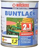 Wilckens 2in1 Acryl Buntlack für Innen und Außen, seidenmatt, 750 ml, RAL 8011 Nussbraun