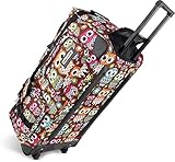 normani Hochwertige robuste Reisetasche mit Rollen Jumbo Big-Travel 80-150 Liter mit bis zu 3 Rollen Neue Generation Farbe Retro Owl / 100 Liter