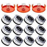 Eventronic Rasentrimmer Spule kompatibel mit Black Decker Rasentrimmer, A6481 A6485 12 Stück Trimmer Fadenspule kompatibel mit Black Decker Rasentrimmer, Trimmer Spule, Ø1,65mm, 9m Länge