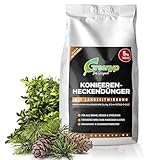 Greenyp Universal Heckendünger I 5kg für 150m² I für alle Bäume, Sträucher & Hecken I Koniferen Langzeitdünger mit Extra Eisen + Magnesium und 3 Monate Düngekraft I Schnelles Wachstum Neuanpflanzungen