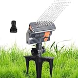 Wassersprenger, Gartenschlauch Sprenger Für Rasenfläche, Bewässerungssystem Für Hof Garten Park Mit Sprühkopf Und Drehturm Zur Flächenpflege