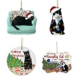 Acrylmaterial Blackcat Ornaments wojonifuiliy01 (Black, One Size)