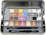 The Color Workshop - Colour Play Travel Makeup Case Schminkkoffer - Schminkkoffer mit Spiegel für Spaß und komplett professionellem Make-up-Set - Make-up-Set für Tages- und Nacht-Looks
