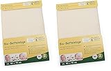 GRÜNSPECHT Bio-Betteinlage 50x70cm, Matratzenschutz, 100% Baumwolle (KBA) mit PU-Kern, Kochfest & trocknergeeignet, wasserdicht & urinundurchlässig (615-00) (Packung mit 2)