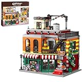 TOY PLAYER Mini Kaffee Haus Klemmbausteine Baukasten, Nicht Kompatibel Mit Lego, Geschenke für Mädchen und Jungen ab 8 Jahren,Nicht Kompatibel Mit Allen Gängigen Marken(1504PCS)