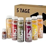 Kloster Kitchen Bio & Vegan 5-Tage Saftkur I 18x 250ml Flaschen + 5x 30ml Ingwer Shot I Fastenkur mit 6 Geschmacksrichtungen I Reich an Vitaminen Inkl. Booklet mit Tipps zur Saftkur & 7,50€ Pfand