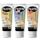 PetPäl Hunde Leberwurst “TuboSnack“ - Ohne Getreide, Salz, Zucker - Premium Leckerli aus der Tube - Schmackhaft, lecker, gesund, natürlich - Ideal auch für Welpen - 3X 75g Hunde Snack Made in Germany