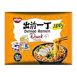 Nissin Demae Ramen – Ente, Einzelpack, Instant-Nudeln japanischer Art, mit Entenfleisch-Geschmack, Knoblauch & asiatischen Gewürzen, schnell & einfach zubereitet, asiatisches Essen (1 x 100 g)