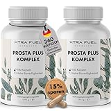 Prosta Plus Komplex - 360 Prostata Kapseln hochdosiert - einzigartige Formel aus Kürbiskern-, Sägepalmen-, Brennselwurzelextrakt mit Zink, Vitamin E & Selen - geprüft - vegane Prostata Komplex Kapseln