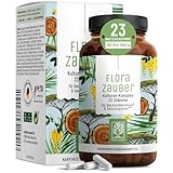NATURTREU® Florazauber Kulturen Komplex magensaftresistent & vegan - 23 Bakterienstämme ohne Inulin - Komplex u.a. mit Lactobacillus & Bifidobakterien, 60 Kapseln