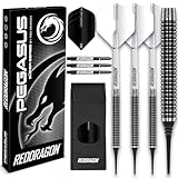 RED DRAGON Pegasus Tungsten Soft Dartpfeile - 20 Gramm: Weiße Schäfte, Weiße Flüge und Darttasche