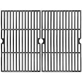 GFTIME 41,9 x 54,6 cm Emaillierter Gusseisen Grillrost Ersatz für Tepro Toronto, Aktiva Angular, EL Fuego Montreal, TAINO Hero XL Holzkohle Grill, Gusseisen Grill Rost Ersatz, 2 Stück Grillzubehör