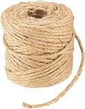 Connex Jute-Schnur 3 mm x 50 m - Zum Binden, Dekorieren & Verpacken - Reißfest & witterungsbeständig - Aus 100% natürlicher Jute / Dekoschnur / Paketschnur / Jutegarn / Gartenkordel / FLOR78701