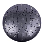 Rain Drum für Garten, 7 Zoll 11 Notes Steel Tongue Drum, Zungentrommel Scheibentrommel, Regentrommel mit Schlägel für Meditation Yoga Klangheilung