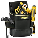 WINHUNT Werkzeugbeutel mit Gürtelschlaufe, Hammerschlaufe und Schlaufe mit Karabinerhaken Ideal für Handwerker, Elektriker, Gärtner, Werkzeuggürtel Herren Werkzeugtasche Gürtel (8 Taschen)