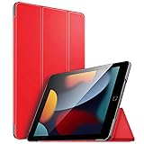 Für Apple iPad 10,2 Zoll 9./8./7. Generation, Smart Magnetic Stand Case, Lederhülle mit Magnetverschluss, Anti-Scratch und Lightweight Case (2021/2020/2019) (Rot)