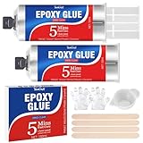 2k Epoxidkleber 100ml, 5 Minuten Epoxidharz Knete, 2k Kleber Extra Stark, Epoxidharz Reparaturknete für Reparieren Metall, Kunststoff, Holz, Stein, Keramik, Glas, Transparent Starker Klebstoff
