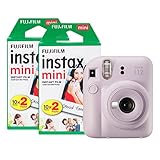 Fujifilm Instax Mini 12 Sofortbildkamera, mit 40 Filmen, Flieder/Violett