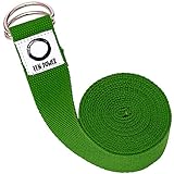 Zen Power Yoga Strap - Natürlicher Gurt Aus 100% Baumwolle, Max. Länge 250 Cm, Dehnungsgurt, Widerstandsfähig, Flexibel Einstellbar, Yoga-Zubehör, Dehnungshilfe Für Gymnastik Und Fitness