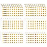 24 Blätter Smiley Sticker, Smiley Aufkleber,Emoji Sticker, Happy Face Sticker, Emoticon Aufkleber für Kinder, Motivationsaufkleber für Kinder, Emoji-Belohnungen für Lehrer, Notizbuchdekorationen