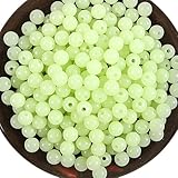 XuQiZZpp 100 Stück leuchtend runde Angelbohnen stoppen harte Angelperlen Stopper Angelwerkzeug Rigs Köder Zubehör langlebig