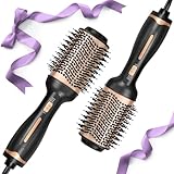 Anluomania One-Step Haartrockner und Volumiser, 1000W Warmluftbürste Rundbürstenföhn, Föhnbürste, Ionen Volumizer, Anti-Frizz-Effekt, 3 Moduseinstellungen, zum Trocknen, Glätten, Formen und Volumen