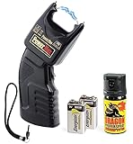 Security-Discount - PTB Elektroschocker 500.000 Volt inkl. Batterien und Dragon Pfefferspray zur Tierabwehr