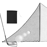 Golf Shank Netz Zubehör, Robustes Schlagnetz 2,1m x 2,1m für Golfbälle, Seitennetz Für Damen Herren Athleten Driving Range Garten Innenbereich