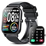 DUSONLAP Smartwatch Herren Damen mit Bluetooth Anrufe, 1,85' HD Touchscreen Smart Watch mit Schlafmonitor Pulsmesser Schrittzähler, 112 Sportmodi Sportuhr, IP68 Wasserdicht Fitnessuhr für iOS Android