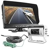 Carmedien 9 Zoll Profi Video Rückfahrsystem cm-GDKRFS3 mit Twin Doppel Rückfahrkamera 120° + 60° und großem Monitor Bildschirm