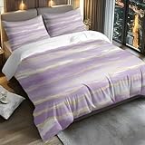 Sommerbettwäsche Goldenes Rosa Soft Bettwäsche- Polyester Mikrofaser Mit Reißverschluss, 2 Kissenbezüge 50X107 cm, Breathable Deckenbezug (150X200Cm)