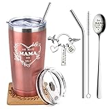 Hzdyopk Geschenke für mama Mama Geschenk Muttertagsgeschenke Geburtstagsgeschenk für Mama Mutter 20oz Edelstahl Kaffeebecher mit Spruch Beste Mama der Welt Doppelwandig Kaffee Becher