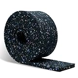 CCLIFE Terrassenpads Rolle 2m Bautenschutzmatte Gummigranulat 80x10mm Wasserdicht Rutschfest Stoßfest Geräuschdämpfend