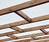 Wood&Play - Carport Überdachung oder Terrassenüberdachung, Einzelcarport aus Holz mit Dacheindeckung, Abstellplatz Holz Pavillon, Freistehend - aus langlebigem Kiefernholz - 300x553 cm