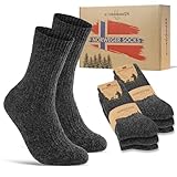 Norweger Socken Herren Wintersocken warme Wollsocken 6 Paar 20100 (Anthrazit 43-46)