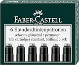 Faber-Castell Tintenpatronen Standard, 6 Stück in Faltschachtel (5 Packungen, schwarz)