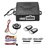 start stop system,keyless start nachrüsten,Auto Alarm Sicherheitssystem, Universal Auto Alarm System Fernstart Anti Diebstahl Sicherheitssystem Motor Zündung Keyless Entry Push Button Remote Starter m
