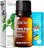 Gya Labs ätherisches Muskatellersalbeiöl für Diffusor – 100% natürliches Muskatellersalbeiöl – ätherisches Muskatellersalbeiöl für Haut, Haare und Aromatherapie – duftende Aromatherapieöle (10 ml)