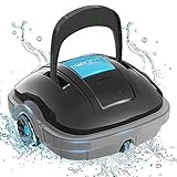 WYBOT Poolroboter Akku für 100 Minuten Betriebsdauer, Poolsauger Roboter Starke Saugkraft, Selbstparken, Automatischer Poolreiniger für Pools bis 80 m² Grundfläche