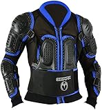 Kinder Motocross Rüstung Rücken Motorrad Schutz Jacke - Blau, L