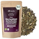 BIO Mariendistel Artischocke Löwenzahn Tee – BonaTea Pure3 Kräutertee ohne Zusatzstoffe und ohne Aromastoffe 100 g - Jetzt als Tee!