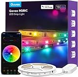 Govee LED Strip 10m, Smart RGBIC LED Streifen, Funktioniert mit Alexa & Google Assistant, DIY Segmentsteuerung, App-Steuerung, Musik Sync, für Party, Zuhause, Schlafzimmer