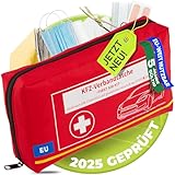 KFZ Verbandskasten Auto Verbandtasche bis 2029 [EU-konform] nach DIN 13164:2022 Erste Hilfe Set Verbandstasche Pannenset 2025 Auto Wohnmobil zubehör zuhause 100% zuverlässig Smart Planet